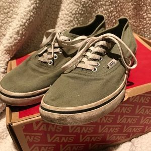 vans authentic olive green